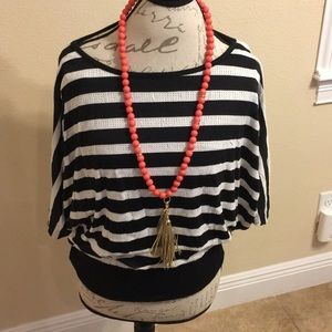 Dolman striped top
